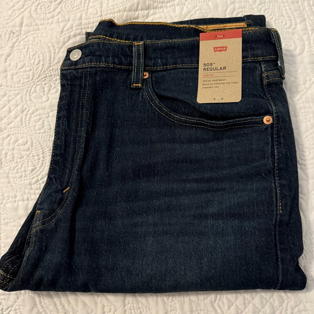 Levi's 505 Regular Fit Dark Jeans